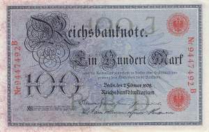 100 Mark 1908 ro.33b J/B